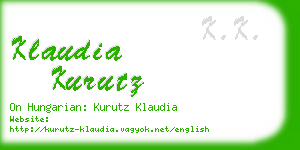 klaudia kurutz business card